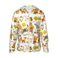 thumbnail image 1 of Kll Autumn Forest Animals Print Men'S Women’s Upf 50+ Sun Protection Outdoor Hoodie Jacket Long Sleeve Fishing Hiking Performance Shirt- X-Large, 1 of 8