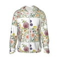 thumbnail image 1 of Kll Autumn Garden Print Men'S Women’s Upf 50+ Sun Protection Outdoor Hoodie Jacket Long Sleeve Fishing Hiking Performance Shirt- 3x-Large, 1 of 8