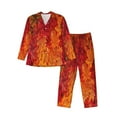 thumbnail image 1 of Kll Autumn Leaf Sleepwear Mens Flannel Pajamas,Long Cotton Pj Set, 1 of 9