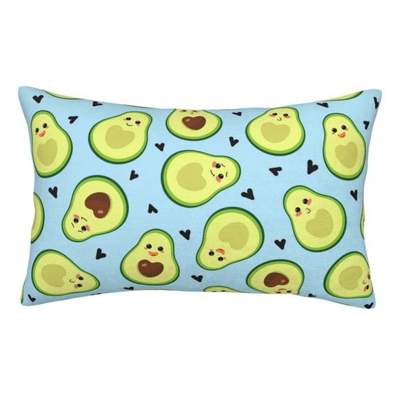Kll Avocado And Hearts Pillow Covers Envelope Closure,Super Soft And Cozy Fuzzy Fleece Pillow Case Cover 14"X20"