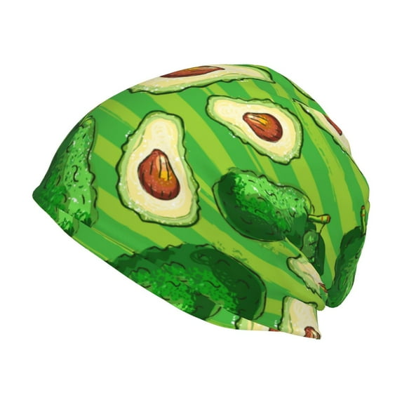Kll Avocado Green Striped Winter Fall Beanie Knit Hats For Men & Women - Warm & Soft Stylish Toboggan Caps For Cold Weather