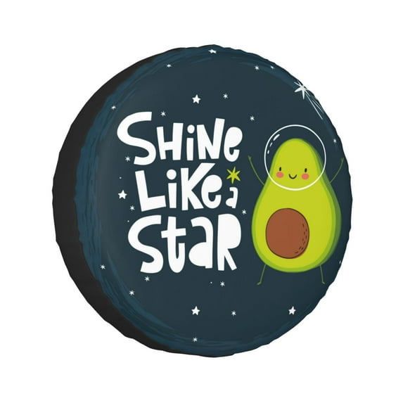 Kll Avocado In Space1 Tire Cover,Universal Wheel Tire Cover For Trailer, Rv, Suv, Truck,Camper And Many Vehicle,(16 Inch)
