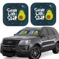 thumbnail image 1 of Kll Avocado In Space1 Windshield Sun Shade 2-Piece Foldable Car Front Window Sunshade For Most Sedans Suv Truck- Large, 1 of 7