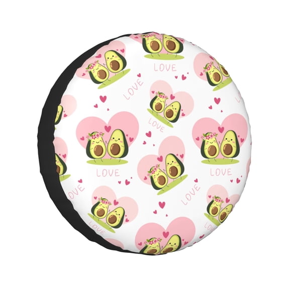 Kll Avocado Lovers Tire Cover,Universal Wheel Tire Cover For Trailer, Rv, Suv, Truck,Camper And Many Vehicle,(17 Inch)