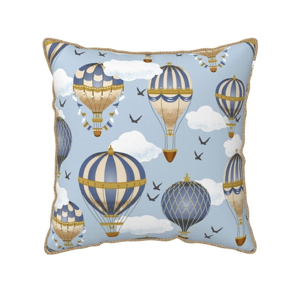 Kll Balloon Vintage Decorative Throw Pillow Covers Velvet Soft For Couch Sofa Bedroom Living Room Outdoor -16"X16"