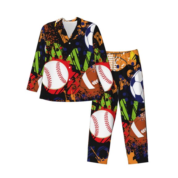 Kll Balls Sleepwear Mens Flannel Pajamas,Long Cotton Pj Set