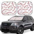 thumbnail image 1 of Kll Baseballs Windshield Sun Shade 2-Piece Foldable Car Front Window Sunshade For Most Sedans Suv Truck - Auto Sun Blocker Visor Protector Blocks Max Uv Rays - Medium, 1 of 7