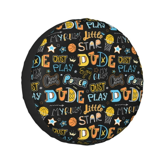 Kll Basketball Tire Cover,Universal Wheel Tire Cover For Trailer, Rv, Suv, Truck,Camper And Many Vehicle,(17 Inch)