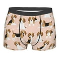 thumbnail image 1 of Kll Beagle Dog On Brown Men'S Cotton Boxer Briefs Underwear-Xx-Large, 1 of 9
