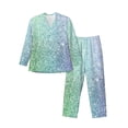 thumbnail image 1 of Kll Beautiful Glitter Sleepwear Mens Flannel Pajamas,Long Cotton Pj Set, 1 of 9