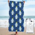 thumbnail image 1 of Kll Beautiful King Penguin Pattern Microfiber Beach Towel Fast Drying,Extra Large 27.5"X55" Sand Free Beach Towel Super Lightweight Towels, 1 of 8