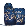 thumbnail image 1 of Kll Beautiful New Year 2024 Oven Gloves And Pot Holders Grill Gloves - Oven Gloves And Pot Holders, Non-Slip Cooking Gloves With Recycled Pads, 1 of 9