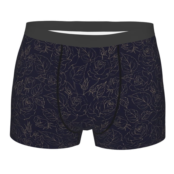 Kll Beautiful Roses Men'S Cotton Boxer Briefs Underwear-Medium