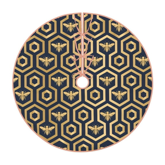 Kll Bee Hive Hexagon Christmas Tree Skirt 48",Party Decorations Farmhouse For Christmas Decorations Holiday Party