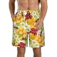thumbnail image 1 of Kll Bees Honeycomb Jars Of Honey Flowers Men'S Casual Summer Beach Shorts Hawaiian Shorts With Pockets-Small, 1 of 9