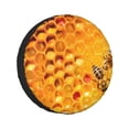 thumbnail image 1 of Kll Bees On Hive Honeycomb Tire Cover,Universal Wheel Tire Cover For Trailer, Rv, Suv, Truck,Camper And Many Vehicle,(16 Inch), 1 of 1