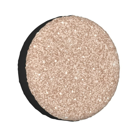 Kll Beige Sparkling Glitter Tire Cover,Universal Wheel Tire Cover For Trailer, Rv, Suv, Truck,Camper And Many Vehicle,(16 Inch)