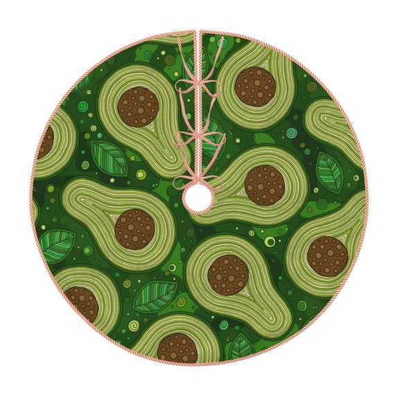 Kll Big Colorful Avocados Christmas Tree Skirt 48",Party Decorations Farmhouse For Christmas Decorations Holiday Party