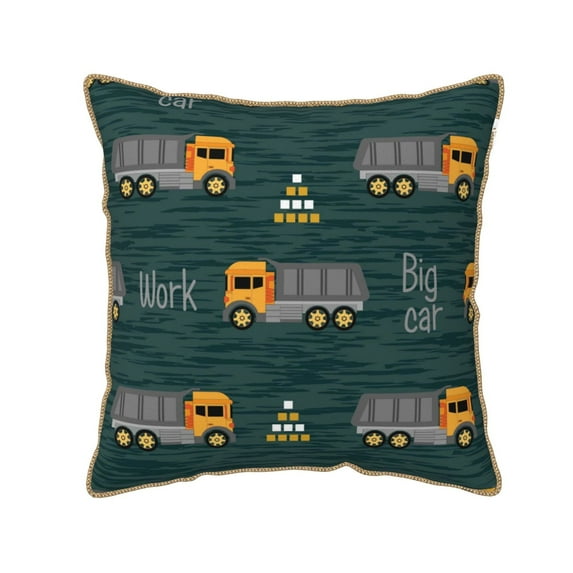 Kll Big Machine Decorative Throw Pillow Covers Velvet Soft For Couch Sofa Bedroom Living Room Outdoor -16"X16"