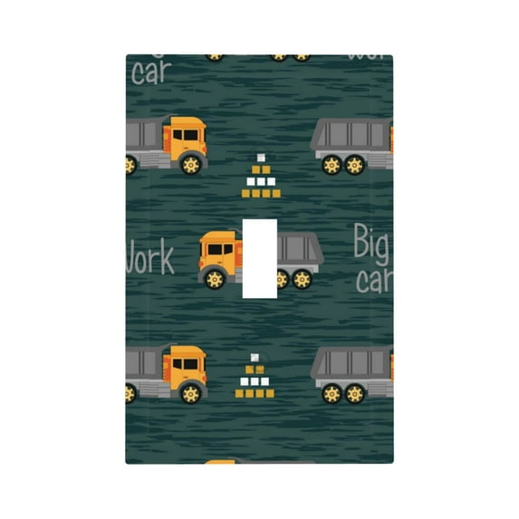 Kll Big Machine Wall Plate,Gloss Finish,Standard Size 1 - 5" X 3", Polycarbonate Thermoplastic,Electric Receptacle Plug Covers