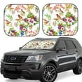 thumbnail image 1 of Kll Birds And Flowers Windshield Sun Shade 2-Piece Foldable Car Front Window Sunshade For Most Sedans Suv Truck- Medium, 1 of 7