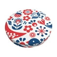 thumbnail image 1 of Kll Birds Flowers Round Bar Chair Cushion Cover 14 Inch,Bar Stool Protector With Elastic, Soft Washable, 1 of 7