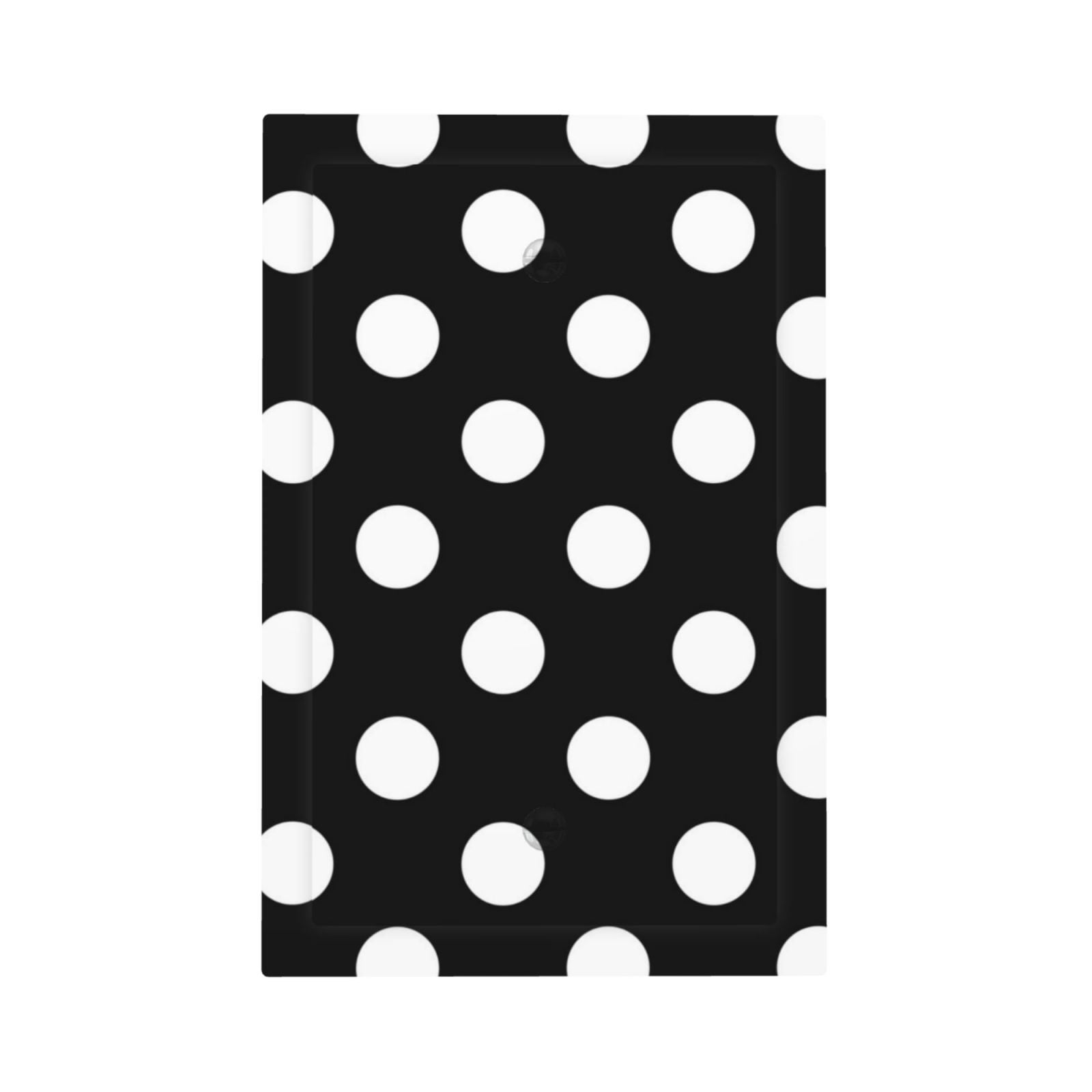 Kll Black And White Polka Dot Wall Plate Gloss Finish Standard Size 1 kll-black-and-white-polka-dot-wall-plate-gloss-finish-standard-size-1