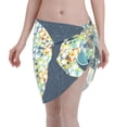 thumbnail image 1 of Kll Black Head Woman With Marijuana Hair Print Women'S Sarong Coverups Short Bathing Suit Wrap Skirt Beach Wrap Swimsuit Cover Ups, 1 of 7