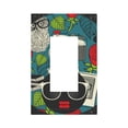 thumbnail image 1 of Kll Black Head Woman With Owl Hair Wall Plate,Gloss Finish,Standard Size 1 - 5" X 3", Polycarbonate Thermoplastic,Electric Receptacle Plug Covers, 1 of 8
