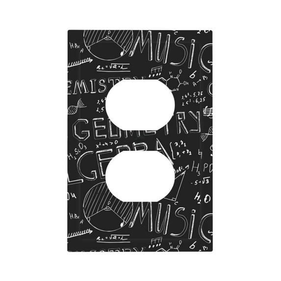 Kll Black Scientific Wall Plate,Gloss Finish,Standard Size 1 - 5" X 3", Polycarbonate Thermoplastic,Electric Receptacle Plug Covers