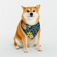 thumbnail image 1 of Kll Blue Floral Dog Bandanas,Triangle Reversible Pet Scarf For Small Medium Large And Extra Large Dogs-Large, 1 of 8