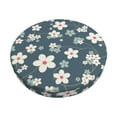 thumbnail image 1 of Kll Blue Flower Round Bar Chair Cushion Cover 14 Inch,Bar Stool Protector With Elastic, Soft Washable, 1 of 7