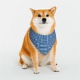 thumbnail image 1 of Kll Blue Gingham Dog Bandanas,Triangle Reversible Pet Scarf For Small Medium Large And Extra Large Dogs-Large, 1 of 7