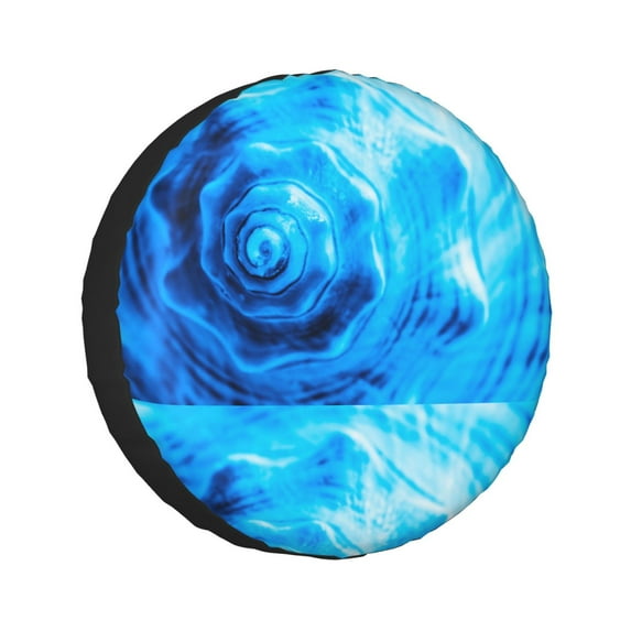 Kll Blue Shell Tire Cover,Universal Wheel Tire Cover For Trailer, Rv, Suv, Truck,Camper And Many Vehicle,(17 Inch)