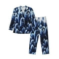 thumbnail image 1 of Kll Blueberry Sleepwear Mens Flannel Pajamas,Long Cotton Pj Set, 1 of 9