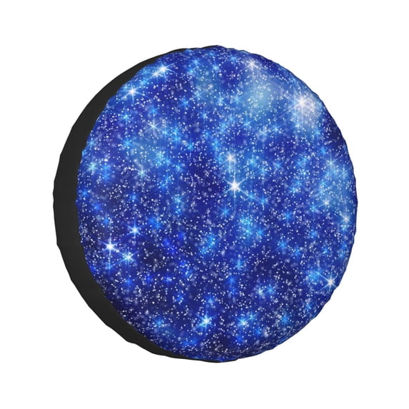 Kll Blurred Star Snow Christmas Tire Cover,Universal Wheel Tire Cover For Trailer, Rv, Suv, Truck,Camper And Many Vehicle,(17 Inch)