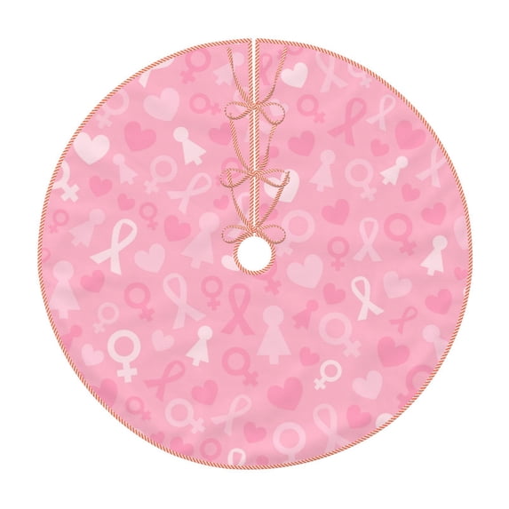 Kll Breast Cancer Awareness Christmas Tree Skirt 30",Party Decorations Farmhouse For Christmas Decorations Holiday Party