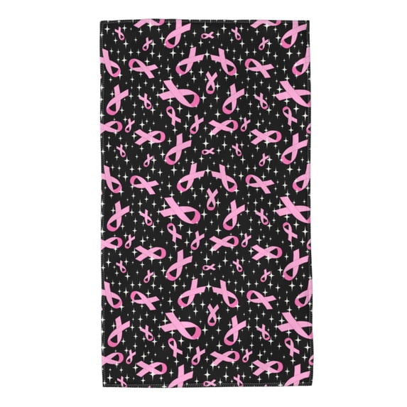 Kll Breast Cancer Awareness Ultra Absorbent & Soft Hand Towels For Bath, Hand, Face, Gym And Spa-27.5x16in