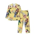 thumbnail image 1 of Kll Bright Birds Sleepwear Mens Flannel Pajamas,Long Cotton Pj Set, 1 of 9