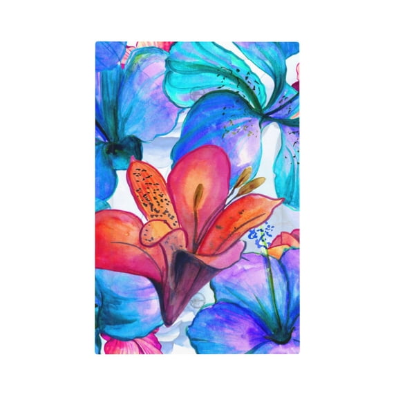 Kll Bright Flowers Wall Plate,Gloss Finish,Standard Size 1 - 5" X 3", Polycarbonate Thermoplastic,Electric Receptacle Plug Covers
