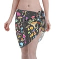 thumbnail image 1 of Kll Bright Mushrooms Print Women'S Sarong Coverups Short Bathing Suit Wrap Skirt Beach Wrap Swimsuit Cover Ups, 1 of 7
