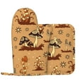 thumbnail image 1 of Kll Brown Mushrooms Oven Gloves And Pot Holders Grill Gloves - Oven Gloves And Pot Holders, Non-Slip Cooking Gloves With Recycled Pads, 1 of 9