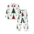 thumbnail image 1 of Kll Buffalo Plaid Christmas Trees Sleepwear Mens Flannel Pajamas,Long Cotton Pj Set, 1 of 9