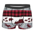 thumbnail image 1 of Kll Buffalo Plaid Forest Men'S Cotton Boxer Briefs Underwear-Small, 1 of 9