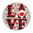 thumbnail image 1 of Kll Buffalo Plaid Love And Gnome Christmas Tree Skirt 30",Party Decorations Farmhouse For Christmas Decorations Holiday Party, 1 of 8