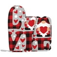 thumbnail image 1 of Kll Buffalo Plaid Love And Gnome Oven Gloves And Pot Holders Grill Gloves - Oven Gloves And Pot Holders, Non-Slip Cooking Gloves With Recycled Pads, 1 of 9