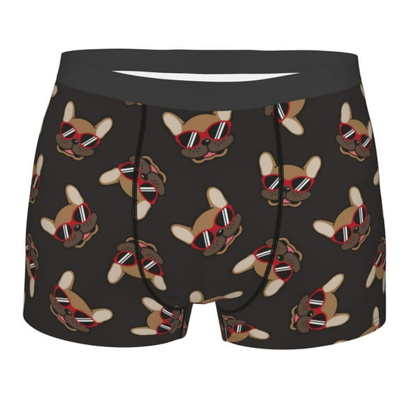 Kll Bulldog With Sunglasses Men'S Cotton Boxer Briefs Underwear-X-Large