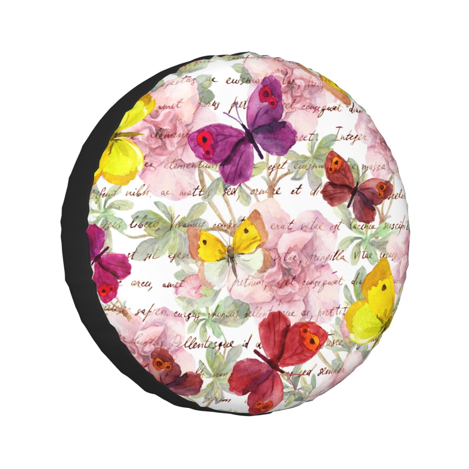 Kll Butterflies And Vintage Tire Cover,Universal Wheel Tire Cover For ...