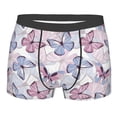 thumbnail image 1 of Kll Butterflies In Pastel Men'S Cotton Boxer Briefs Underwear-Large, 1 of 9