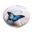 thumbnail image 1 of Kll Butterfly In Blossoms Zen Round Bar Chair Cushion Cover 12 Inch,Bar Stool Protector With Elastic, Soft Washable, 1 of 7